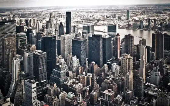 new, york, город, нью, небоскребы, здания, мегаполис, улица, usa, 