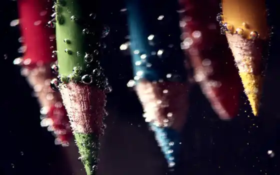карандаши, pencils, pencil, art, макро, pinterest, underwater, bubbles, 