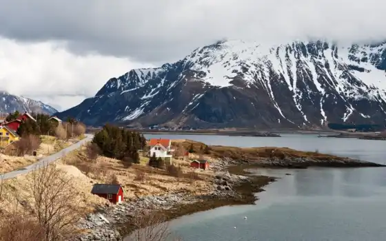 фон, гора, scenery, норвегия