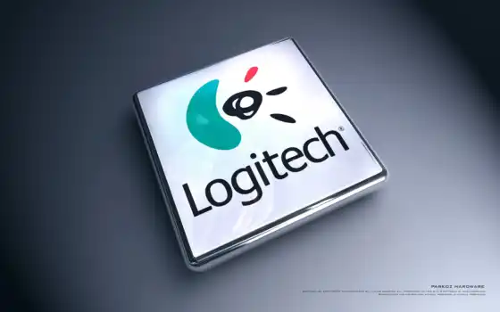 logitech, лого, 3Д, прямоугольный