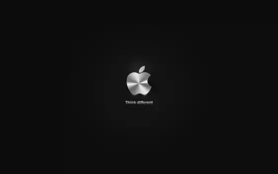 яблоко, логотип, металлический, черный