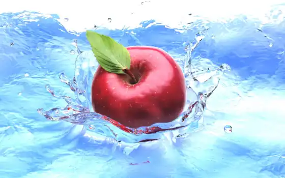 яблоко, вода, брыги, питание, продукт