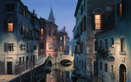 венеция, евгений, город, живопись, картинку, правой, красивые, кнопкой, 