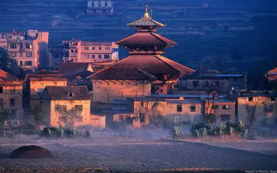 город, country, nepal, square