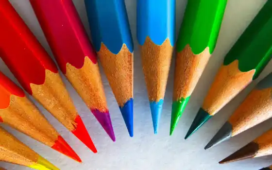 карандаш, многоцветный, цвет