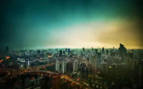 shanghai, urban, china, landscape, город, площадь, оказывать, dimension, мужчина, mac