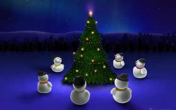 waiting, xmas, christmas, tree, снеговики, snowmen, ipad, free, 
