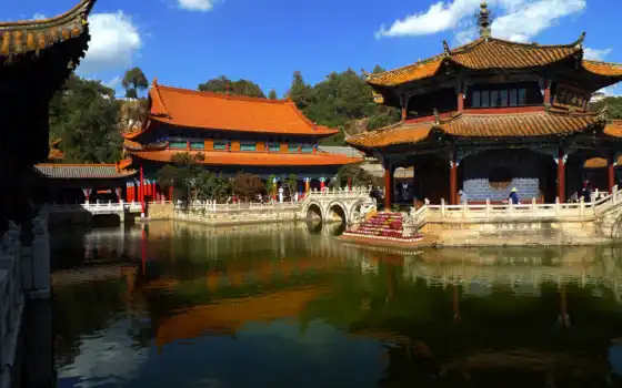 храм, china, kunming