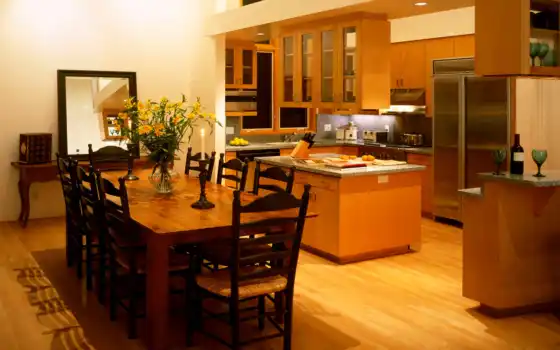 kitchen, dining, room, combining, modern, ideas, 