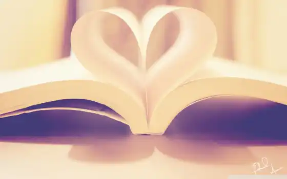 сердце, книга, стол