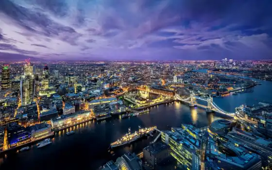 london, город, река, мост, огонь, великобритания, house, панорама
