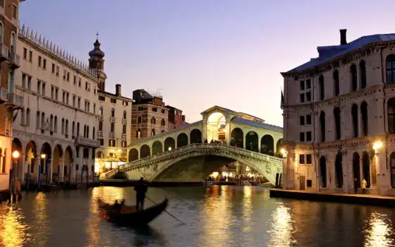 rialto, мост, венеции, ди, ponte, country, путешествия, canal, пляжи, italy, 