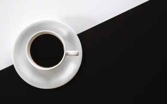белый, черный, чашка, кофе, минимализм, минимализм, минимализм, фон, пкс-заправка