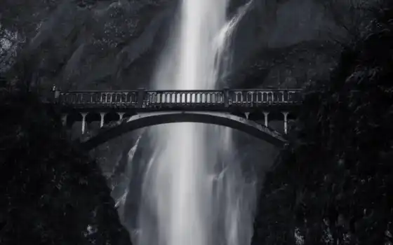 мост, белый, черный, значок, высокий, фон, фото, высота,