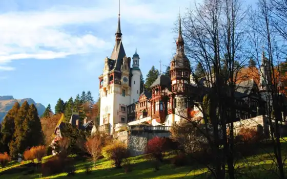 castle, germanii, нойшванштайн, transylvania, гора, country, programs, бран, romania