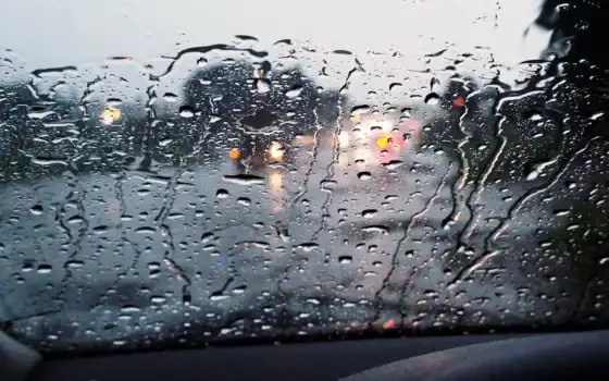 windshield, water, дождь, drop, vehicle, огни, car, glass, свет, капелька, windscreen