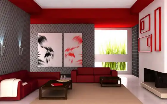 room, living, red, modern, design, bedroom, home, интерьер, colors, paint, ideas, диван, luxury,