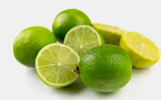 лайм, плод, свежий, лимонный, зеленый