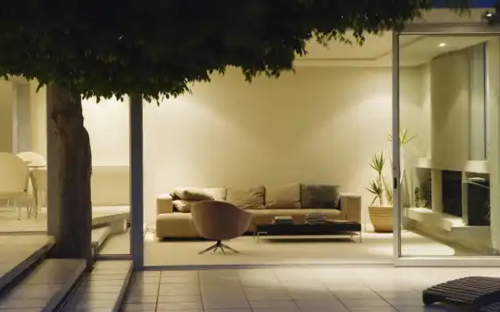 design, интерьер, диван, картинка, подушки, столик, white, 
