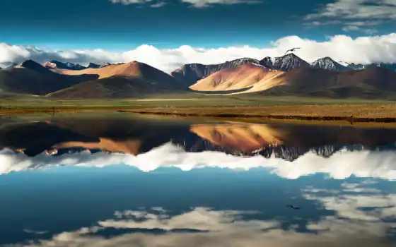 tibet, горы, китай, oblaka, china, небо, 