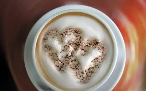 капучино, кофе, чашка, любовь,