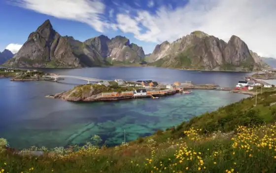 lofoten, норвегия, остров, река, adobe, норвеген, фото, рыба, bild, und