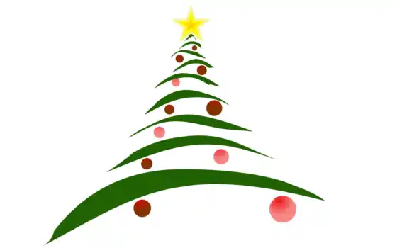 новогодней, рисунок, елки, christmas, linux, 