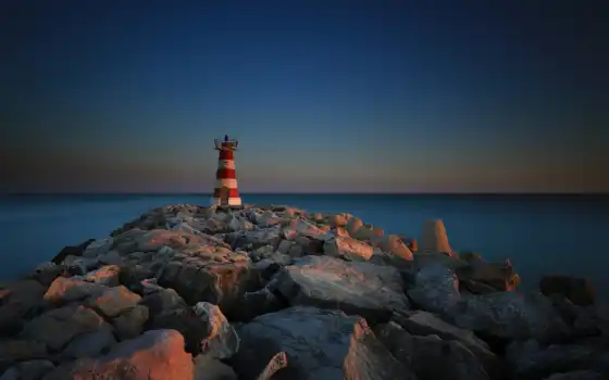 lighthouse, море, vilamoura, ocean, супер, камень, португалия, качественные, саймон