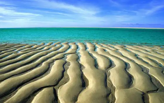 пляжи, бром, прилив, песок, обл,