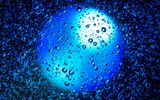 пузырь, синие, прессформа, капель, абстрактные