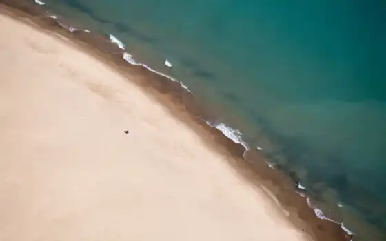 смотри, океан, песок, воздух, вода, дрон, фото, море, id