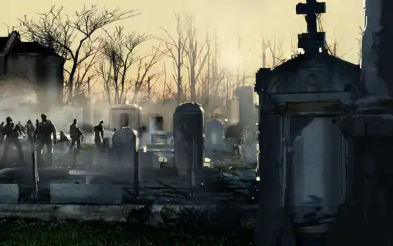 кладбище, зомби