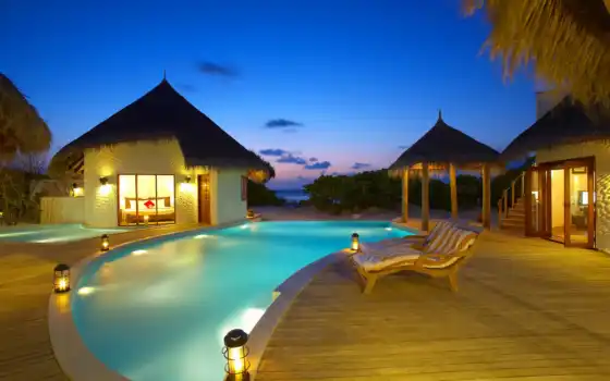 отдых, maldives, место, красивый, rook