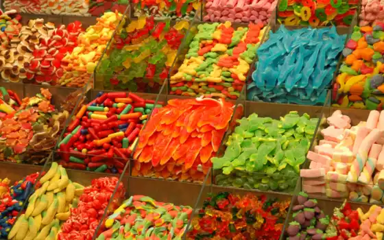 дисплей, конфеты, магазин