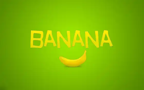 банан, минимализм, надпись, зелёный, фрукт, картинка, картинку, кнопкой, мыши, 
