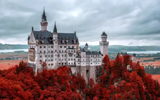 castle, нойшванштайн, германия, изображение, world, choose, ниже, 