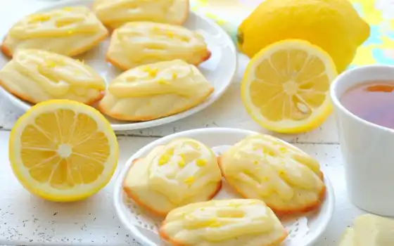 лимон, печенье