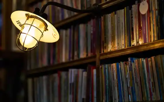 фото, книга, библиотека, лампа