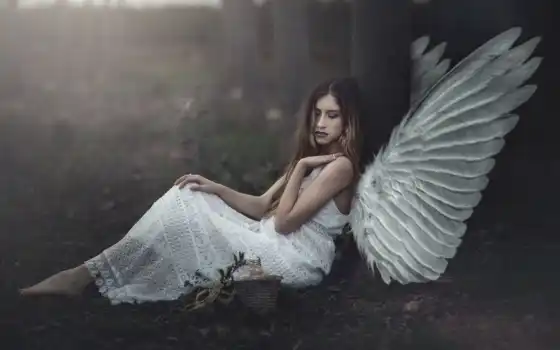 ангел, платье, фотография, фантазия, гратис, на открытом воздухе, белый, девулька