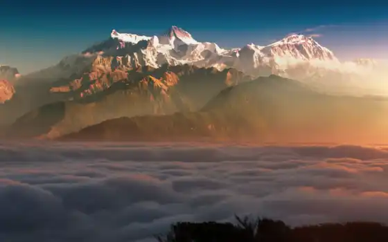 непал, место, путешествие, медовый месяц, следования, город, Покхара, трек, запад
