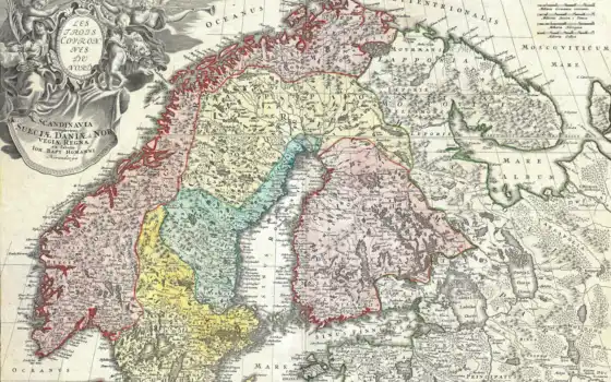 норвегия, sweden, map