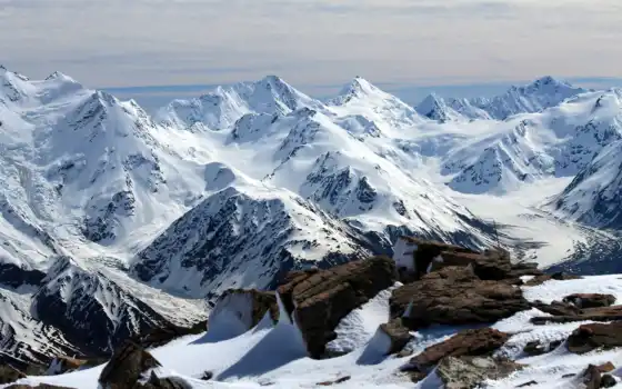 гора, снег, зеландия, новая зеландия, алпы, пейзаж