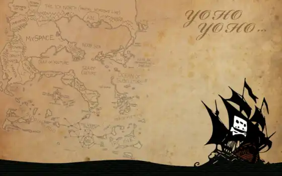 карта, pirate, корабль, пиратская, desktop, море, силует, 