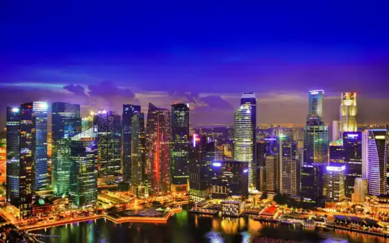 singapore, июня, городов, город, ночь, мира, desktopwallpape, картинок, коллекция, 
