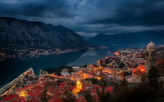 котор, fortress, montenegro, черногория, bay, которский, гора, город