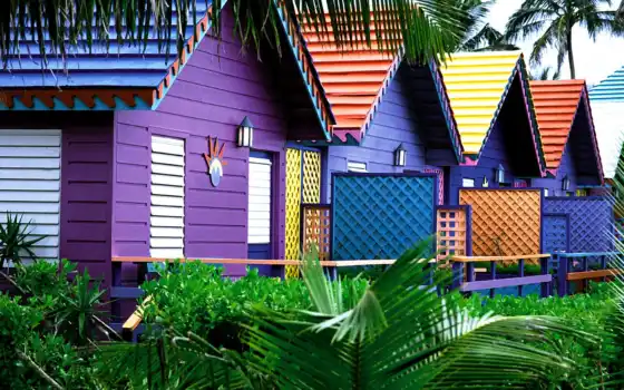 город, трава, код, островов, town, багамских, multicolored, здания, стран, iata, кодировка, 
