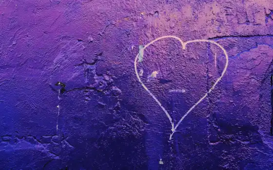 сердце, стена, art, purple, black, арта, mobile, планшетный, ноутбук, mac