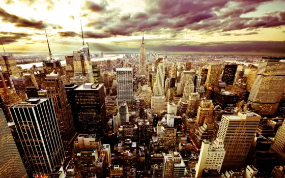 красивые, york, нью, new, дома, twilight, города, город,, домики, 