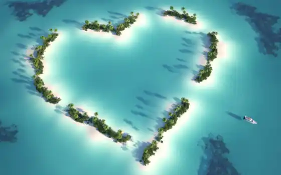 сердце, остров, взгляд