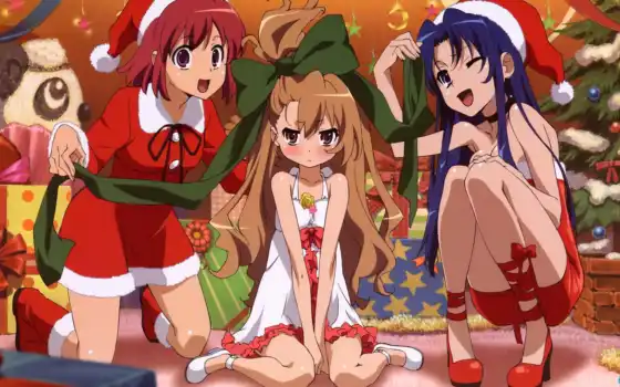 christmas, anime, merry, япония